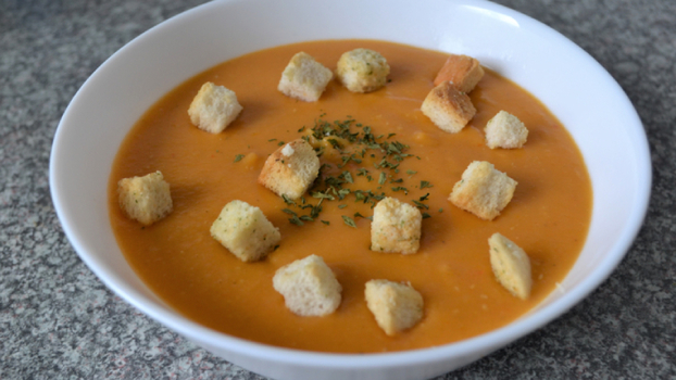 Овощной суп-пюре из чечевицы